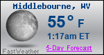 Weather Forecast for Middlebourne, WV