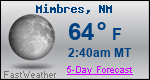Weather Forecast for Mimbres, NM
