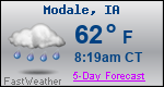 Weather Forecast for Modale, IA