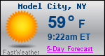 Weather Forecast for Model City, NY