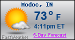 Weather Forecast for Modoc, IN