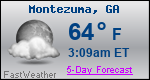 Weather Forecast for Montezuma, GA