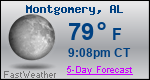 Weather Forecast for Montgomery, AL