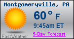 Weather Forecast for Montgomeryville, PA