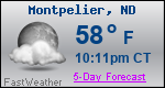 Weather Forecast for Montpelier, ND