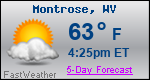 Weather Forecast for Montrose, WV