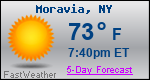 Weather Forecast for Moravia, NY