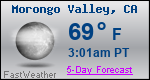 Weather Forecast for Morongo Valley, CA