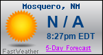 Weather Forecast for Mosquero, NM
