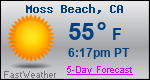 Weather Forecast for Moss Beach, CA