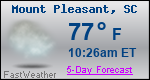 Weather Forecast for Mount Pleasant, SC