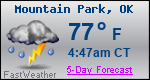 Weather Forecast for Mountain Park, OK