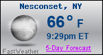 Weather Forecast for Nesconset, NY
