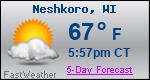 Weather Forecast for Neshkoro, WI