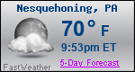 Weather Forecast for Nesquehoning, PA