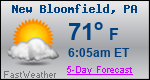 Weather Forecast for New Bloomfield, PA