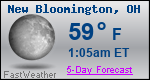 Weather Forecast for New Bloomington, OH