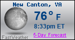 Weather Forecast for New Canton, VA