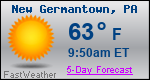 Weather Forecast for New Germantown, PA