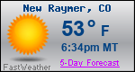 Weather Forecast for New Raymer, CO