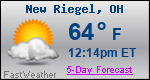 Weather Forecast for New Riegel, OH