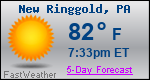 Weather Forecast for New Ringgold, PA