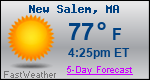 Weather Forecast for New Salem, MA