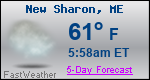 Weather Forecast for New Sharon, ME