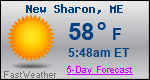Weather Forecast for New Sharon, ME