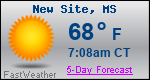 Weather Forecast for New Site, MS