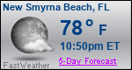 Weather Forecast for New Smyrna Beach, FL