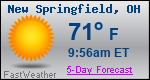 Weather Forecast for New Springfield, OH