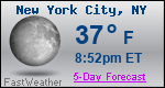 Weather Forecast for New York City, NY
