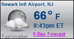 Weather Forecast for Newark International Airport, NJ