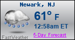 Weather Forecast for Newark, NJ