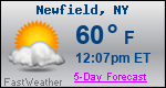 Weather Forecast for Newfield, NY
