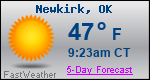 Weather Forecast for Newkirk, OK