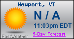 Weather Forecast for Newport, VT