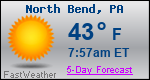 Weather Forecast for North Bend, PA