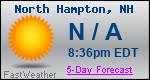 Weather Forecast for North Hampton, NH