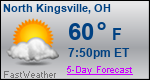 Weather Forecast for North Kingsville, OH