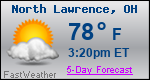 Weather Forecast for North Lawrence, OH