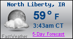 Weather Forecast for North Liberty, IA