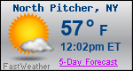 Weather Forecast for North Pitcher, NY