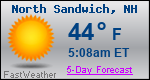 Weather Forecast for North Sandwich, NH