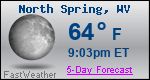 Weather Forecast for North Spring, WV