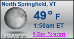 Weather Forecast for North Springfield, VT