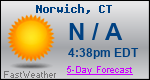 Weather Forecast for Norwich, CT