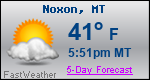 Weather Forecast for Noxon, MT