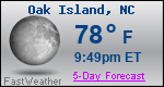 Weather Forecast for Oak Island, NC